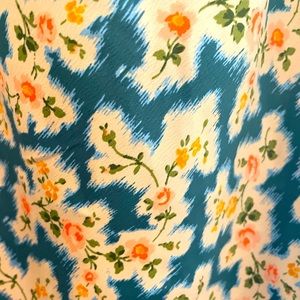 Silk floral strap dress